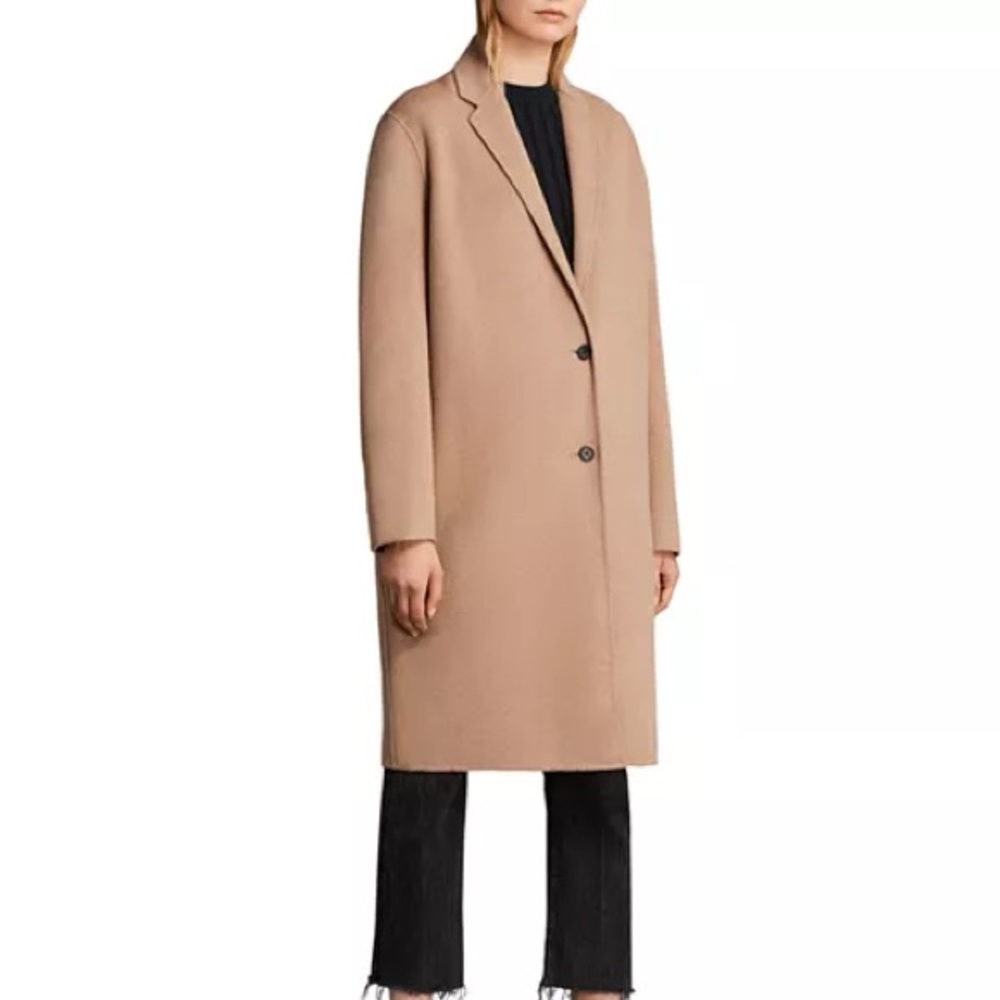 AllSaints Anya wool blend coat